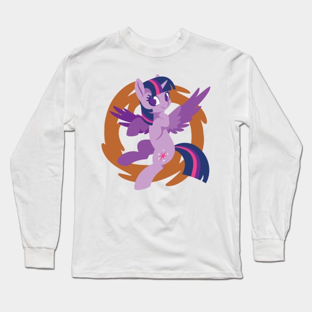 Twilight Sparkle Vortex Long Sleeve T-Shirt by Supermoix